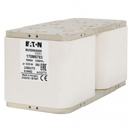 FUSE 1800A 1250VaR 23BU/75 - FUSE 1800A 1250V aR 23BU/75 170M6783 EATON ELECTRIC FUSE 1800A 1250V aR 23BU/75