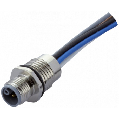 7000-P4285-9800100 - 7000-P4285-9800100 MURRELEKTRONIK M12 Power L-cod. 5pol. male recept. rear mount wires PUR 5x1.5 1m