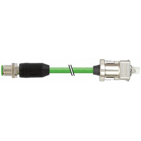 7000-SS091-8800700 - 7000-SS091-8800700 MURRELEKTRONIK M12 male 0° shielded / Drive Cliq IP67 PUR 0.20+0.38 geschirmt gn UL/CSA+s..