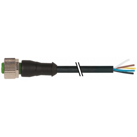 7000-12241-6150700 - 7000-12241-6150700 MURRELEKTRONIK M12 female 0° with cable PVC 5x0.34 bk UL/CSA 7m
