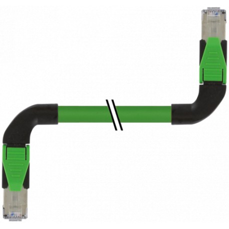 7000-74549-7960030 - 7000-74549-7960030 MURRELEKTRONIK RJ45 male 90°left /RJ45 male 90°left shielded ENPUR 2x2xAWG22 shielded gn ..