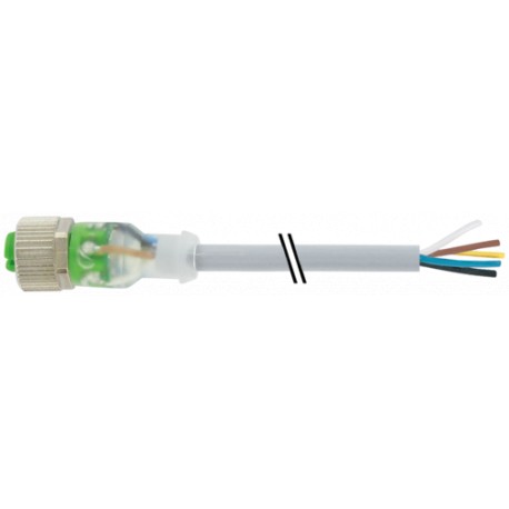 7000-12251-2250300 - 7000-12251-2250300 MURRELEKTRONIK M12 female 0° with cable 3LED PUR 5x0.34 gy UL/CSA 3.0m