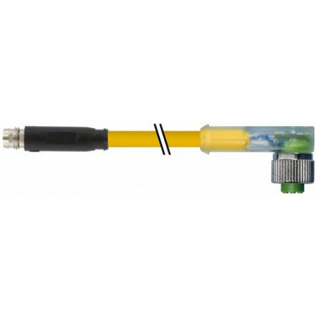 7000-88401-0100150 - 7000-88401-0100150 MURRELEKTRONIK M8male 0° snap-in / M12fem. 90° screw-in LED PVC 3x0.25 ye UL/CSA 1.5m