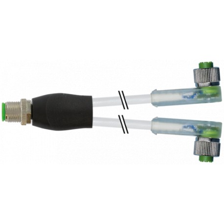 7000-40801-2330150 - 7000-40801-2330150 MURRELEKTRONIK M12 Y-DISTRIBUTOR / M12 FEMALE 90° LED PUR 3X0.34 GRAY, UL/CSA, drag ch 1...