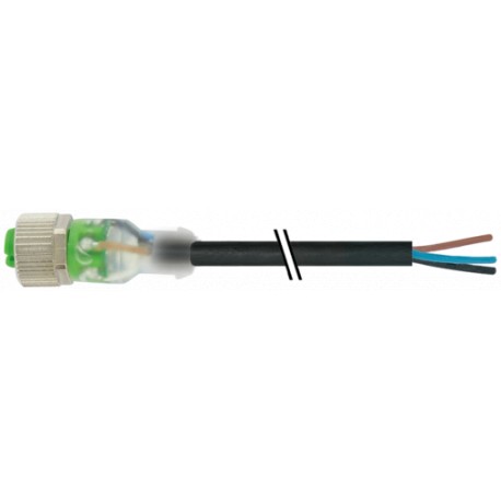 7000-12261-6132000 - 7000-12261-6132000 MURRELEKTRONIK M12 female 0° with cable LED PVC 3x0.34 bk UL/CSA 20m