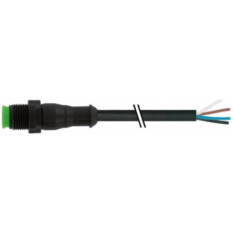 7005-12021-6141500 - 7005-12021-6141500 MURRELEKTRONIK M12 male 0° with cable Lite PVC 4x0.34 bk UL/CSA 15m