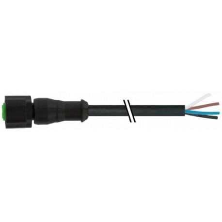 7005-12221-6142000 - 7005-12221-6142000 MURRELEKTRONIK M12 female 0° with cable Lite PVC 4x0.34 bk UL/CSA 20m