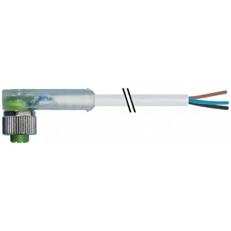 7000-12385-2130500 - 7000-12385-2130500 MURRELEKTRONIK M12 female 90° A-cod. with LED cable NPNPVC 3x0.34 gy UL/CSA 5m