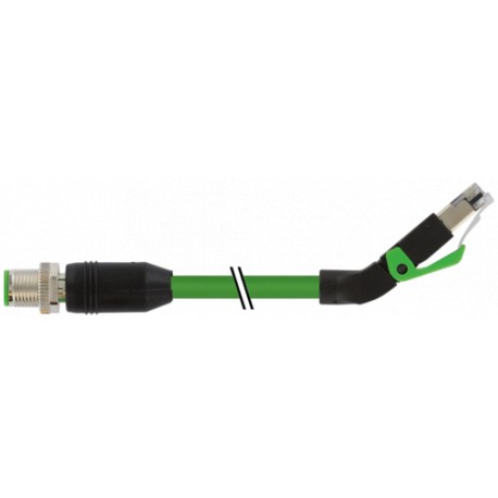 7000-44721-7961500 - 7000-44721-7961500 MURRELEKTRONIK M12 0° / RJ45 MALE 45° UP ETHERNET PUR 2x2xAWG22 shielded gn 15.0