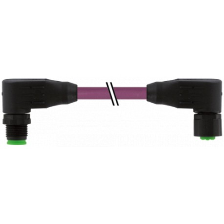 7005-40551-8030800 - 7005-40551-8030800 MURRELEKTRONIK M12 male 90° / M12 fem. 90° Lite CANopen/DeviceNet PUR AWG24+AWG22 shielde..