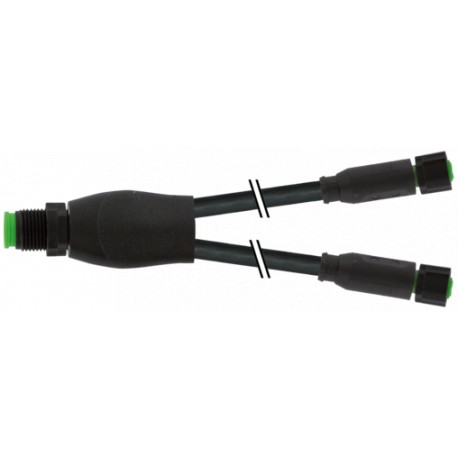 7005-40701-6230080 - 7005-40701-6230080 MURRELEKTRONIK M12 Lite male Y-distributor / M12 female 0° PUR 3x0.34 bk UL/CSA 0,8m