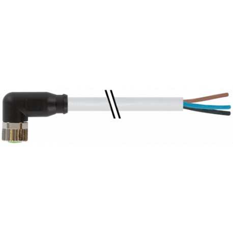7000-08081-2300250 - 7000-08081-2300250 MURRELEKTRONIK M8 female 90° A-cod. with cablePUR 3x0.25 gy UL/CSA+drag ch. 2.5m