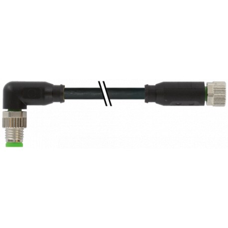 7000-88061-6300290 - 7000-88061-6300290 MURRELEKTRONIK M8 male 90° / M8 female 0° A-cod.PUR 3x0.25 bk UL/CSA+drag ch. 2.9m