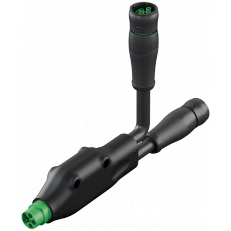 7000-P8AAH-P720750 - 7000-P8AAH-P720750 MURRELEKTRONIK h-coupler MQ15 male/ fem.0° /fem.0° 600V AC type 3PVC 4x2.5 bk UL/CSA 7.5m