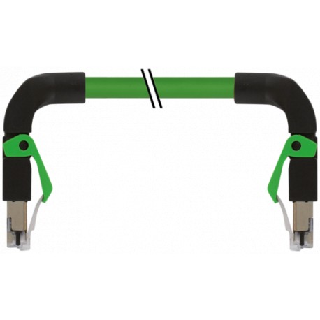 7000-74489-7960100 - 7000-74489-7960100 MURRELEKTRONIK RJ45 male 90°down /RJ45 male 90°down shielded EN PUR 2x2xAWG22 shielded gn..