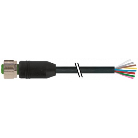 7000-17041-6076000 - 7000-17041-6076000 MURRELEKTRONIK M12 female 0° with cable PVC 8x0.25 bk UL/CSA 60.0m