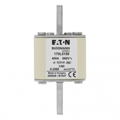 FUSE 400A 660V 1/80 AR - FUSE 400A 660V 1/80 AR 170L5188 EATON ELECTRIC FUSE 400A 660V 1/80 AR