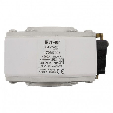 FUSE 4500A 400V 4BKN/65 AR - FUSE 4500A 400V 4BKN/65 AR 170M7997 EATON ELECTRIC FUSE 4500A 400V 4BKN/65 AR