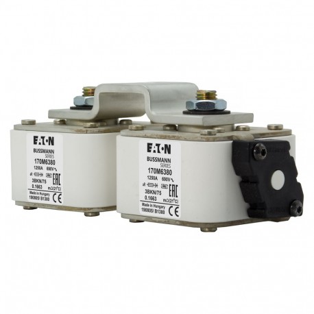 FUSE 1250A 690V 2//3BKN/50 AR - FUSE 1250A 690V 2//3BKN/50 AR 170M6380 EATON ELECTRIC FUSE 1250A 690V 2//3BKN/50 AR