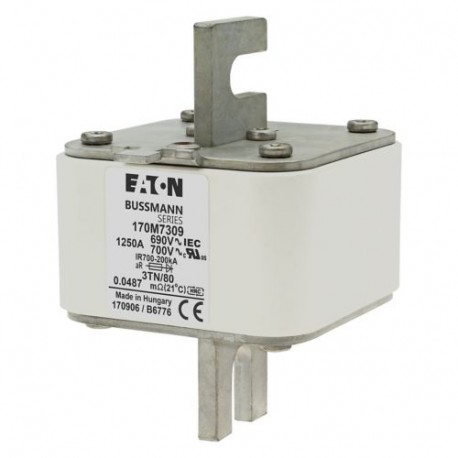 FUSE 1250A 690V 3TN/80 AR - FUSE 1250A 690V 3TN/80 AR 170M7309 EATON ELECTRIC FUSE 1250A 690V 3TN/80 AR