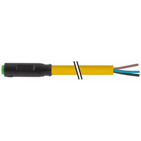 7000-08201-0200300 - 7000-08201-0200300 MURRELEKTRONIK M8 FEMALE SNAP-IN 0° PUR 3x0.25 YELLOW, 3m