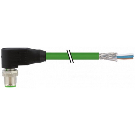 7000-14561-7934000 - 7000-14561-7934000 MURRELEKTRONIK M12 male 90° shielded, D-cod. with cable EN PUR 1x4xAWG22 shielded gn UL/C..