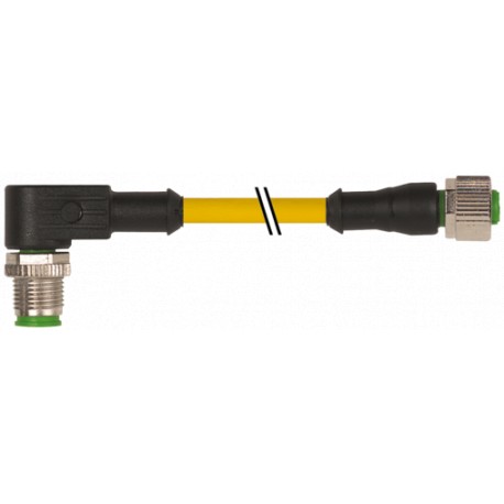 7000-40201-0340050 - 7000-40201-0340050 MURRELEKTRONIK M12 MALE 90° / M12 FEMALE 0° PUR 4X0.34 YELLOW, UL/CSA, drag ch 0.5m