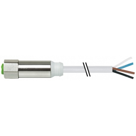 7044-12221-3360200 - 7044-12221-3360200 MURRELEKTRONIK M12-Steel female 0° with cable TPE-S 4x0.34 gy 2m