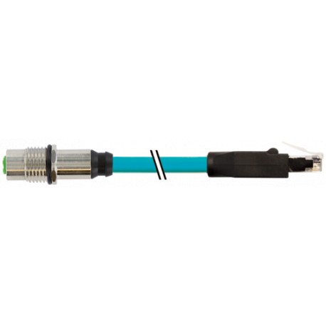 7700-51551-S4X1000 - 7700-51551-S4X1000 MURRELEKTRONIK M12 fem. recept. X-cod. / RJ45 male 0° Gigabit TPE 4x2x26AWG SF/UTP CAT6a ..