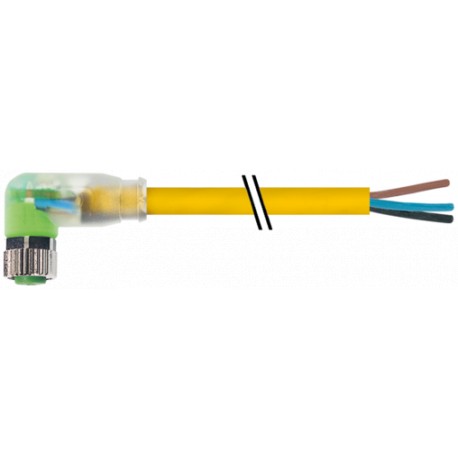 7000-08121-0201500 - 7000-08121-0201500 MURRELEKTRONIK M8 female 90° with cable LED PUR 3x0.25 ye UL/CSA 15m