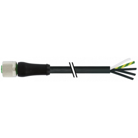 7000-P3221-P151000 - 7000-P3221-P151000 MURRELEKTRONIK M12 Power K-coded female 0° with cable PUR 5x1.5 bk UL/CSA+drag chain 10.0m