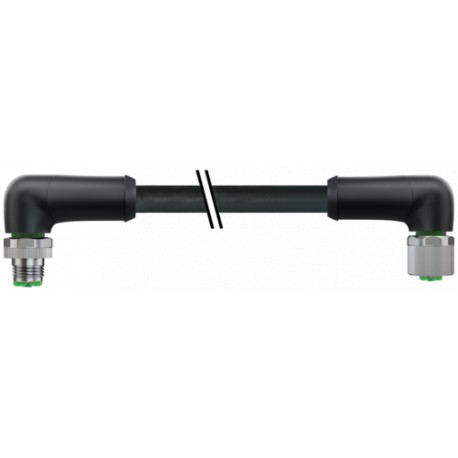 7000-P3271-P150500 - 7000-P3271-P150500 MURRELEKTRONIK M12 Power K-cod. 5pol. male 90° / female 90° PUR 5x1.5 bk UL/CSA+drag chai..