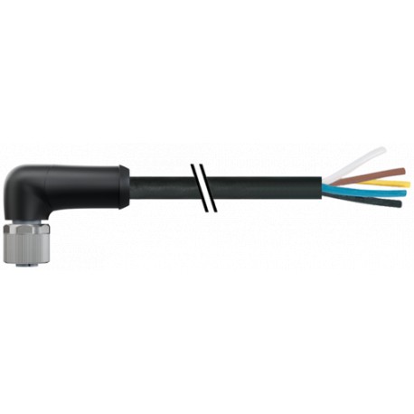 7000-P4231-P042500 - 7000-P4231-P042500 MURRELEKTRONIK M12 Power L-coded 5pol. female 90° with cable PUR 5x1.5 bk UL/CSA+drag cha..