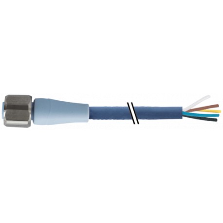 7024-12241-3657500 - 7024-12241-3657500 MURRELEKTRONIK M12 female 0° with cable F&B ProTPE-S 5x0.34 bu robot+drag chain 75m