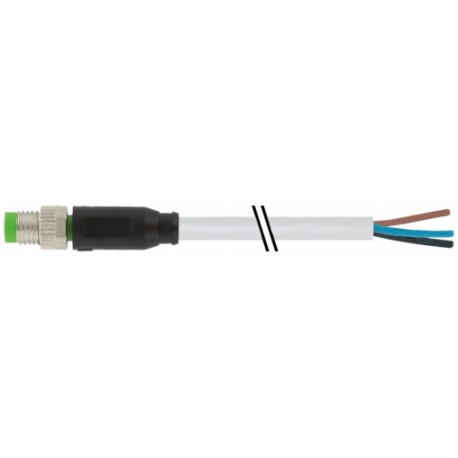7000-08001-2300030 - 7000-08001-2300030 MURRELEKTRONIK M8 male 0° A-cod. with cablePUR 3x0.25 gy UL/CSA+drag ch. 0.3m