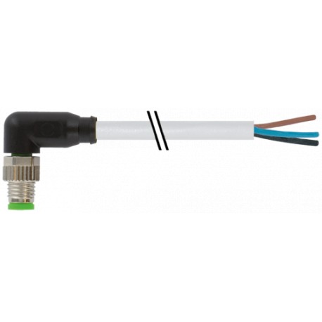 7000-08021-2300200 - 7000-08021-2300200 MURRELEKTRONIK M8 male 90° A-cod. with cablePUR 3x0.25 gy UL/CSA+drag ch. 2m