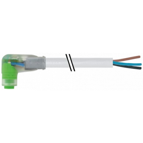 7000-08281-2301000 - 7000-08281-2301000 MURRELEKTRONIK M8 female 90° A-cod. snap-in with LEDPUR cable 3x0.25 gy UL/CSA+drag ch. 1..