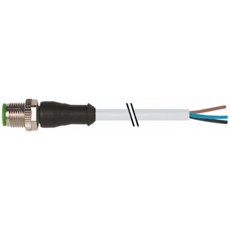 7000-12001-2332500 - 7000-12001-2332500 MURRELEKTRONIK M12 male 0° A-cod. with cablePUR 3x0.34 gy UL/CSA+drag ch. 25m