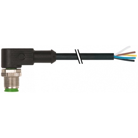 7000-12121-6350030 - 7000-12121-6350030 MURRELEKTRONIK M12 male 90° A-cod. with cablePUR 5x0.34 bk UL/CSA+drag ch. 0.3m