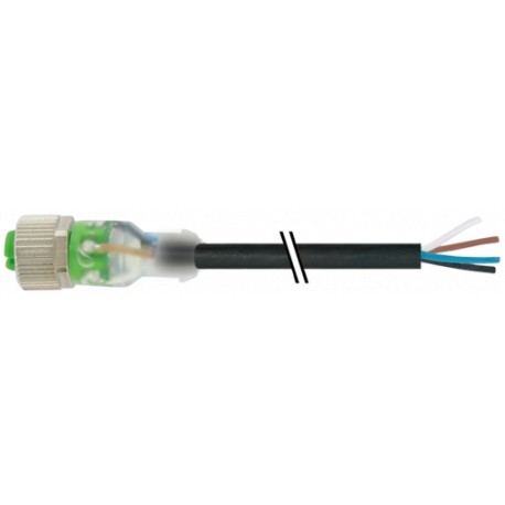 7000-12231-6346000 - 7000-12231-6346000 MURRELEKTRONIK M12 female 0° with cable 3LEDPUR 4x0.34 bk UL/ CSA+drag 60.0 m