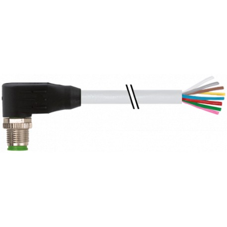 7000-17021-2070030 - 7000-17021-2070030 MURRELEKTRONIK M12 male 90° A-cod. with cablePVC 8x0.25 gy UL/CSA 0.3m