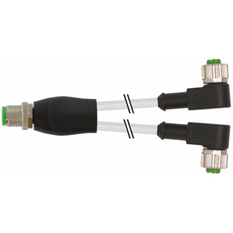 7000-40761-2330060 - 7000-40761-2330060 MURRELEKTRONIK Y-Distributor M12 male / M12 female 90° A-cod.PUR 3x0.34 gy UL/CSA+drag ch..