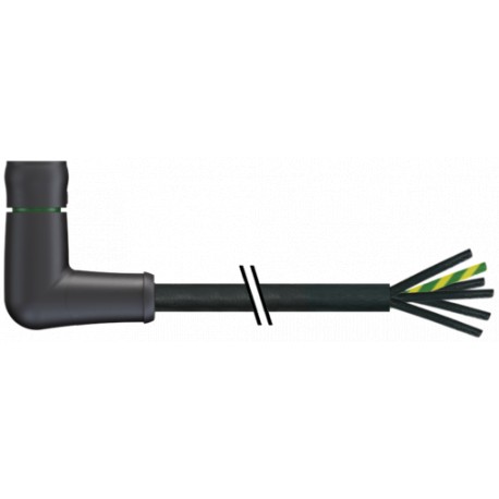 7000-P8131-P740200 - 7000-P8131-P740200 MURRELEKTRONIK MQ15 female 90° with cable 600V AC type 3PVC 6x2.5 bk UL/CSA 2m