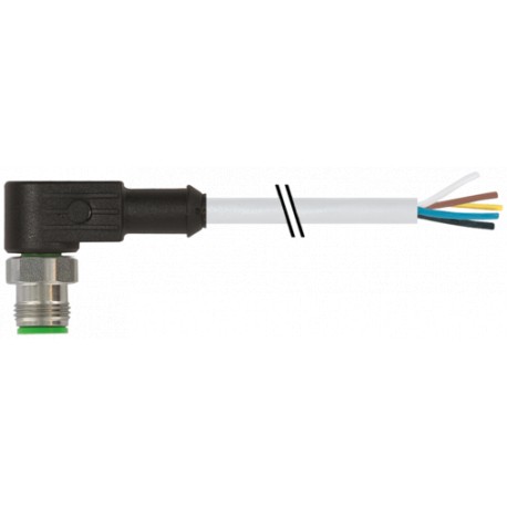 7002-12121-2151500 - 7002-12121-2151500 MURRELEKTRONIK M12 male 90° A-cod. with cable V2APVC 5x0.34 gy UL/CSA 15m