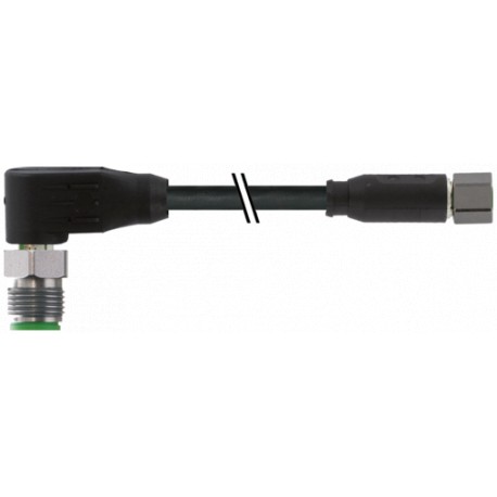 7004-43341-6400200 - 7004-43341-6400200 MURRELEKTRONIK M12 male 90° / M8 female 0° A-cod. shielded V4APUR 3x0.34 shielded bk UL/C..