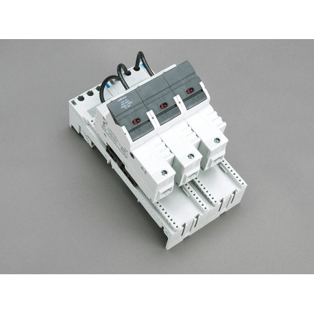 31968 - 31968 WOEHNER Fuse holder with LED Class J, 30A, (21X57), 3P, for 60Classic System, with adapt. Incl., conne..