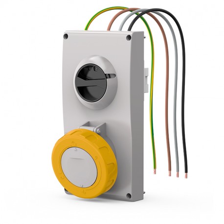 407.6372 - 407.6372 SCAME ENC BASE. Mec. 63A 3P+T 4h IP66/IP67/IP69