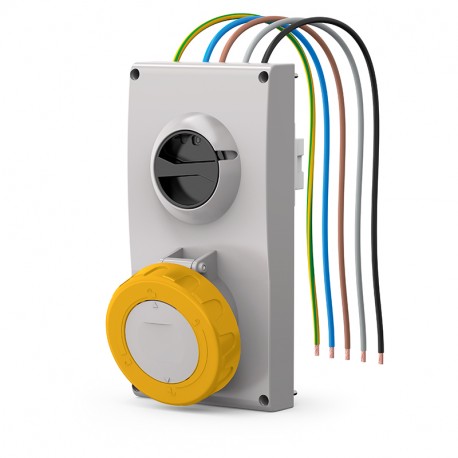 407.6379 - 407.6379 SCAME ENC BASE. Mec. 63A 3P+N+T 4h