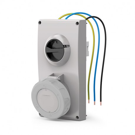 407.63834 - 407.63834 SCAME ENC BASE. Mec. 63A 2P+T 3h IP66/IP67/IP69