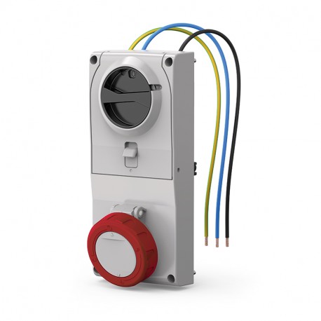 408.1678 - 408.1678 SCAME ENC BASE. Mec. 16A 2P+T 9h IP66/IP67/IP69